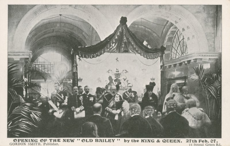 Otwarcie Starego Bailey przez króla i królową, 27 lutego 1907 autorstwa English Photographer