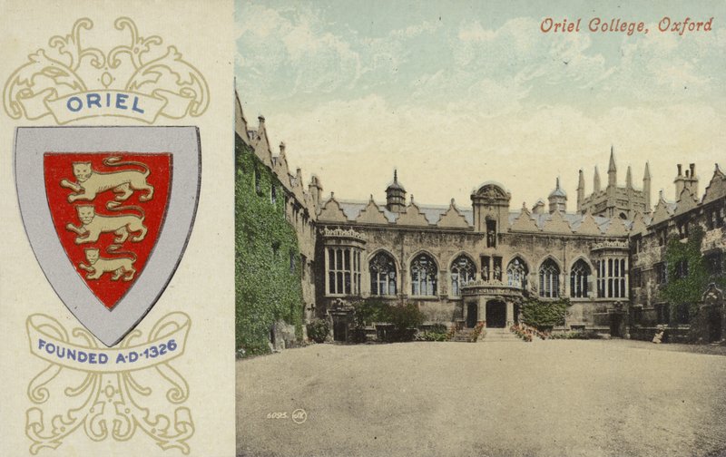 Oriel College, Oxford (kolorowe zdjęcie) autorstwa English Photographer