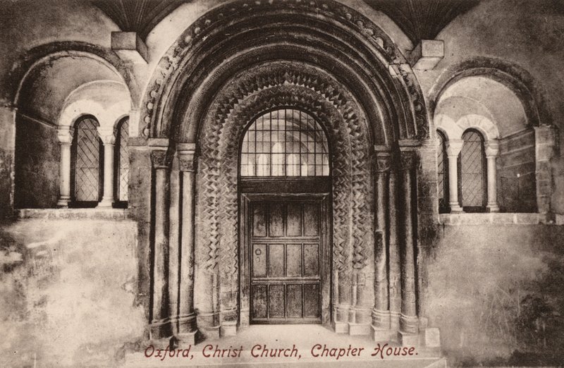 Oxford, Christ Church, Chapter House (zdjęcie czarno-białe) autorstwa English Photographer
