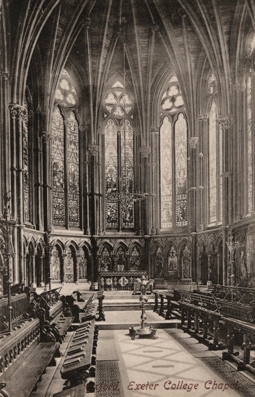Oxford, Exeter College Chapel (zdjęcie czarno-białe) autorstwa English Photographer