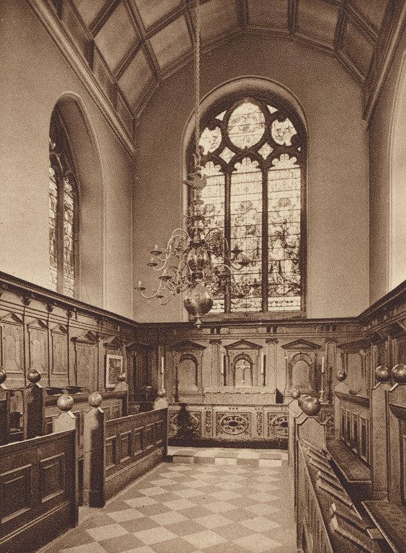 Oxford: Oriel College, kaplica (zdjęcie czarno-białe) autorstwa English Photographer