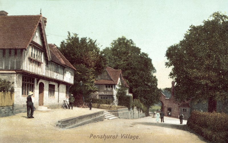 Penshurst Village, Kent (kolorowe zdjęcie) autorstwa English Photographer