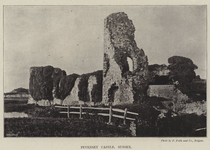Zamek Pevensey, Sussex autorstwa English Photographer