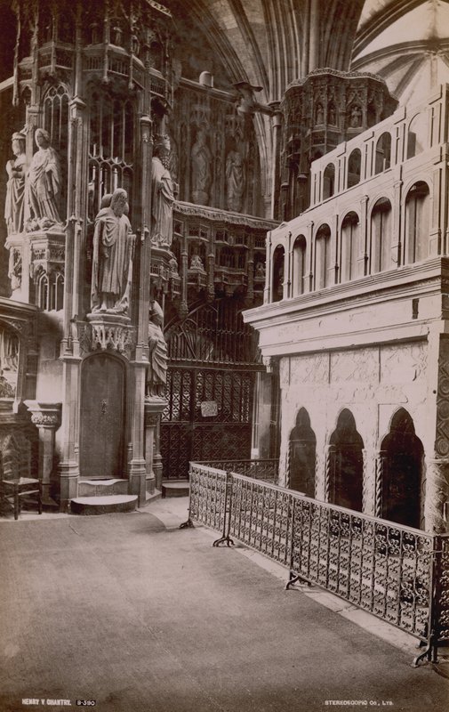Pocztówka z wizerunkiem wnętrza Chantry Henryka V w Opactwie Westminsterskim autorstwa English Photographer