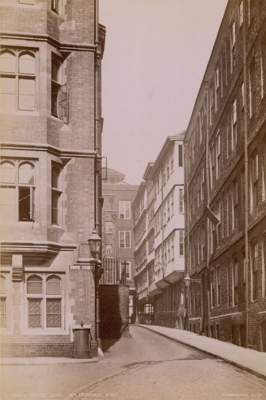 Pocztówka z północnym wejściem do Middle Temple Lane autorstwa English Photographer