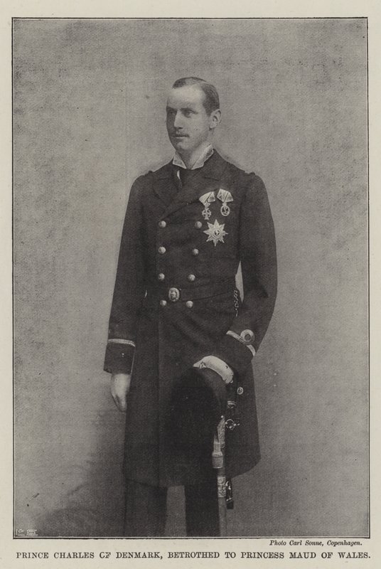 Książę Karol duński, zaręczony z księżniczką Maud z Walii autorstwa English Photographer