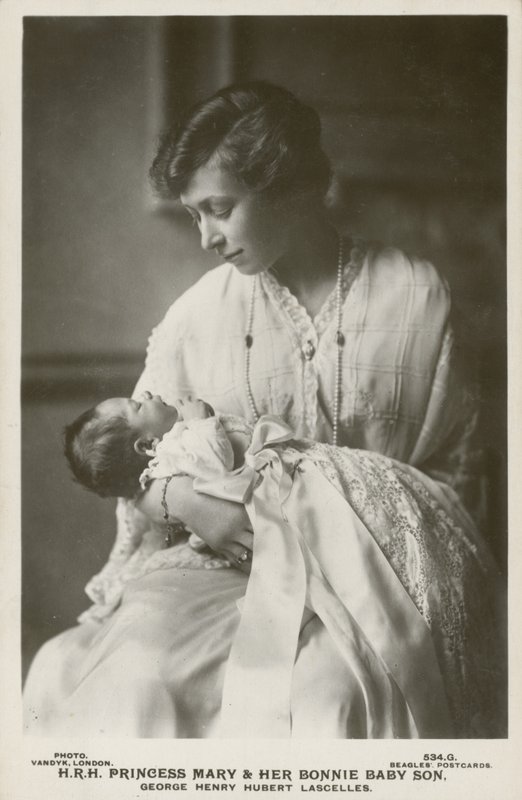 Księżniczka Maria, wicehrabina Lascelles, z najstarszym synem, Jerzym autorstwa English Photographer