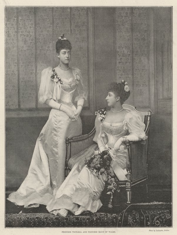 Księżniczka Wiktoria i Księżniczka Maud z Walii autorstwa English Photographer