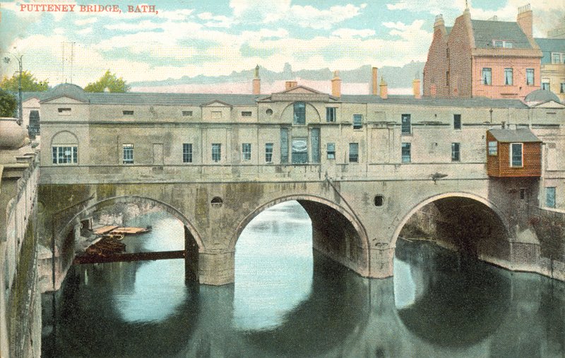 Pulteney Bridge, Bath, Somerset (kolorowe zdjęcie) autorstwa English Photographer