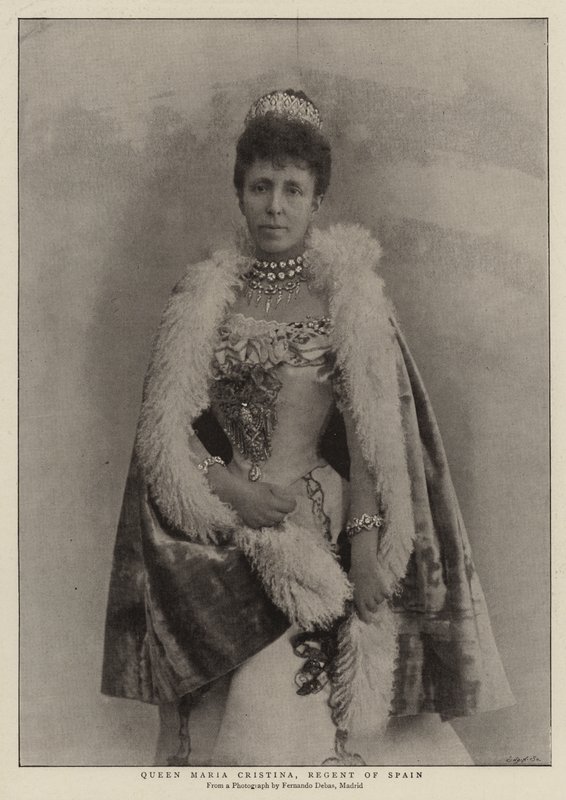 Królowa Maria Cristina, regentka Hiszpanii autorstwa English Photographer
