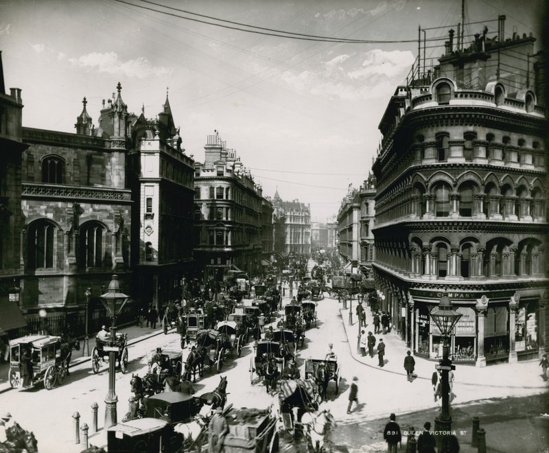Queen Victoria Street, Londyn autorstwa English Photographer