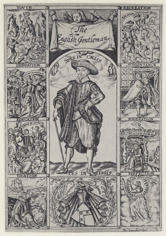 R Brathwait, The English Gentleman, J Haviland za R Bostock 1630 (zdjęcie czarno-białe) autorstwa English Photographer