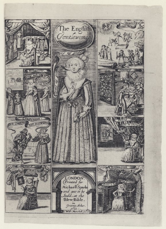 R Brathwait, angielska dżentelmenka, M Sparke 1631 (zdjęcie czarno-białe) autorstwa English Photographer