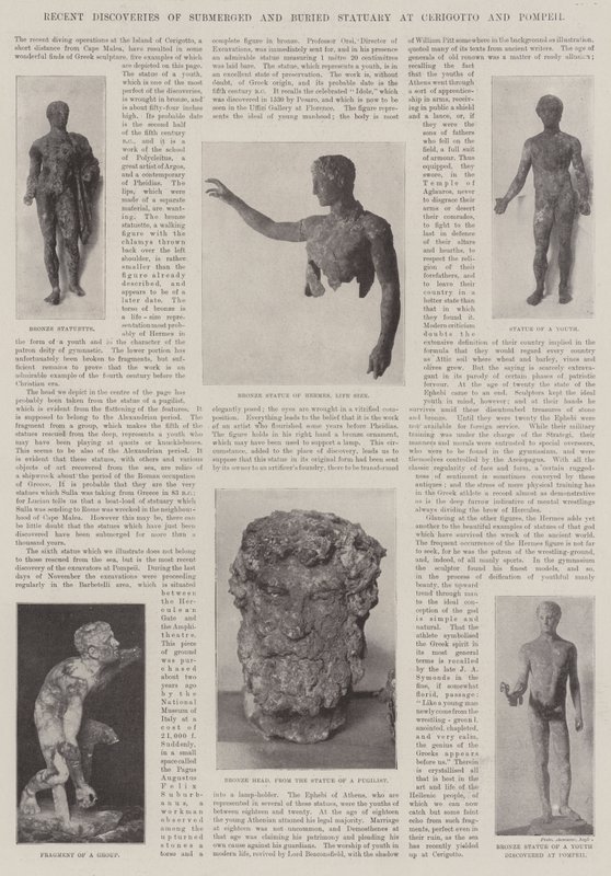 Ostatnie odkrycia zatopionych i pochowanych posągów w Cerigotto i Pompejach autorstwa English Photographer