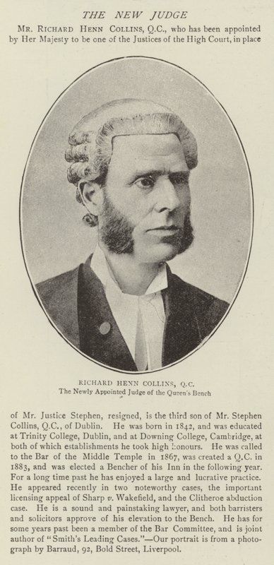 Richard Henn Collins, QC autorstwa English Photographer