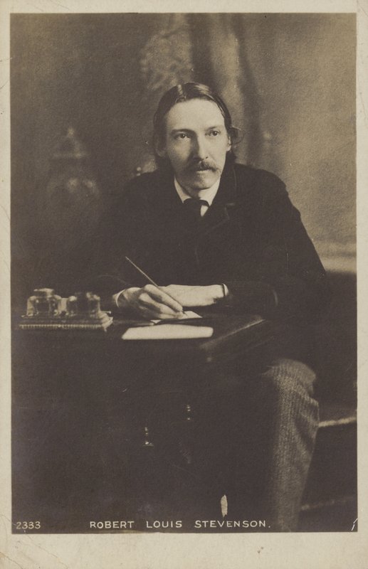 Robert Louis Stevenson (1850-1894), szkocki powieściopisarz, poeta i pisarz podróżnik autorstwa English Photographer