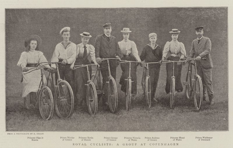 Royal Cyclists, grupa w Kopenhadze autorstwa English Photographer