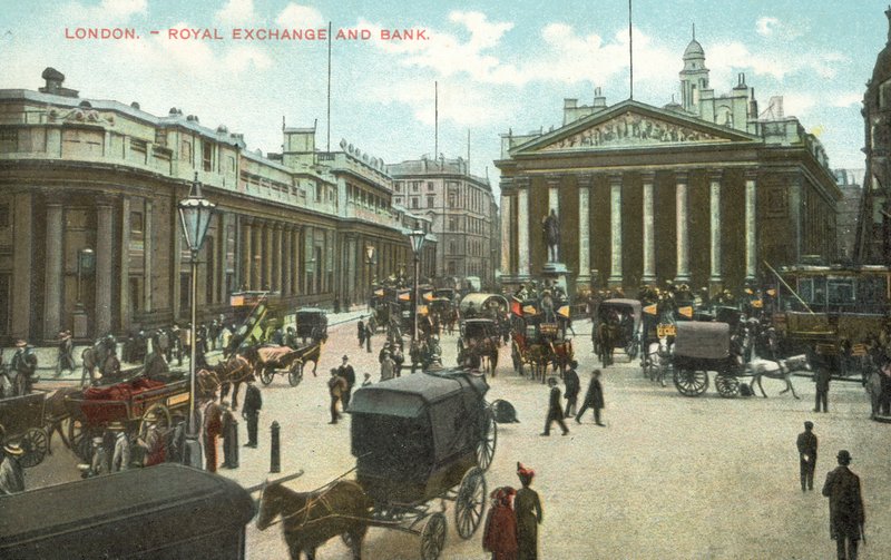Royal Exchange i Bank of England, City of London (zdjęcie) autorstwa English Photographer