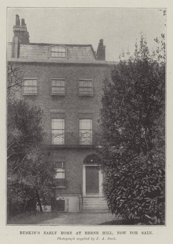 Ruskins Early Home w Herne Hill, teraz na sprzedaż autorstwa English Photographer