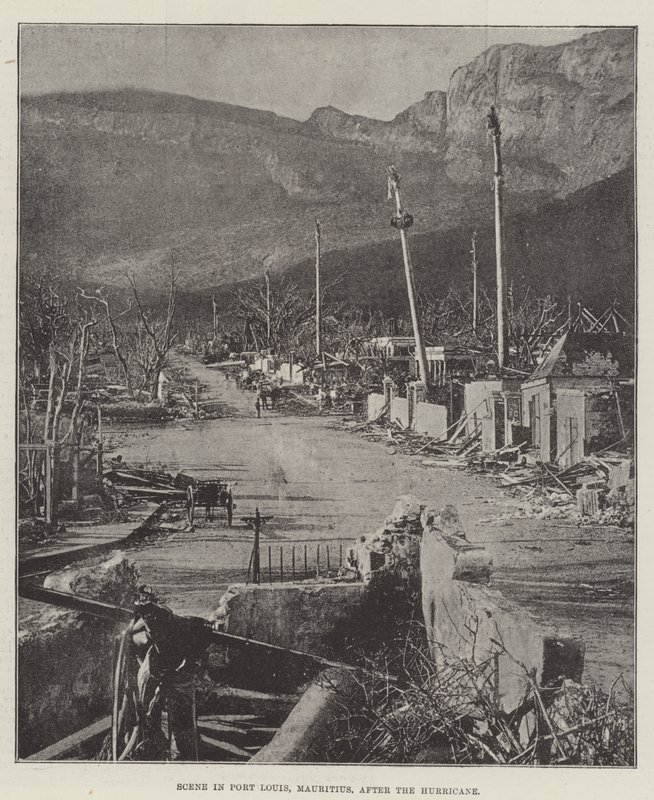 Scena w Port Louis na Mauritiusie po huraganie autorstwa English Photographer