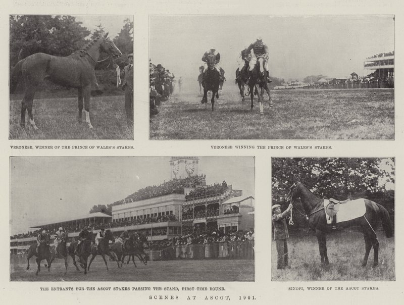 Sceny w Ascot, 1901 autorstwa English Photographer