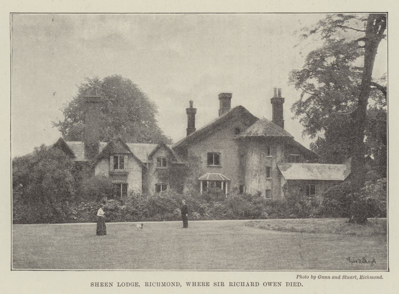 Sheen Lodge, Richmond, gdzie zmarł Sir Richard Owen autorstwa English Photographer