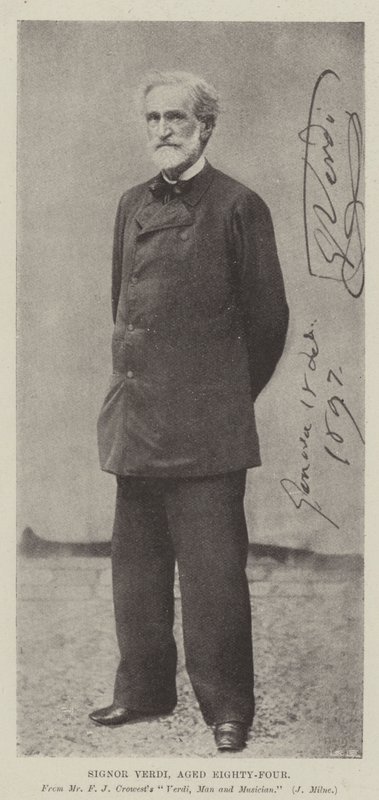 Signor Verdi, lat osiemdziesiąt cztery autorstwa English Photographer