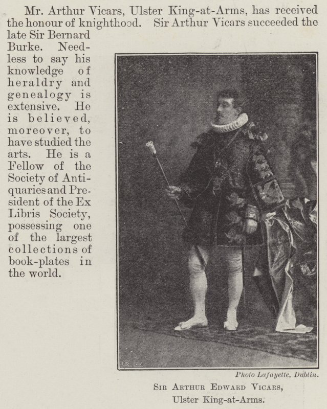 Sir Arthur Edward Wikariusze, Ulster King-at-Arms autorstwa English Photographer