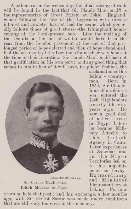 Sir Claude MacDonald, brytyjski minister w Japonii autorstwa English Photographer