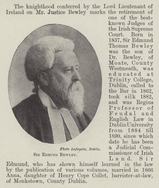 Sir Edmund Bewley autorstwa English Photographer