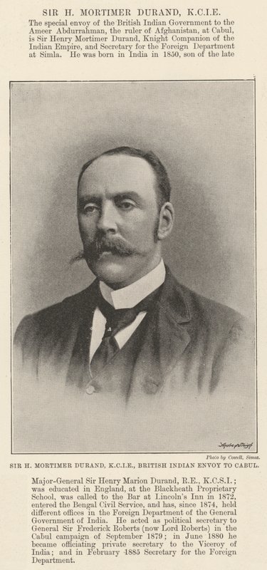 Sir H Mortimer Durand, KCIE, brytyjski wysłannik Indii do Cabu autorstwa English Photographer