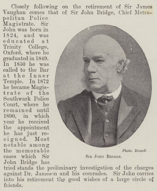 Sir John Bridge autorstwa English Photographer