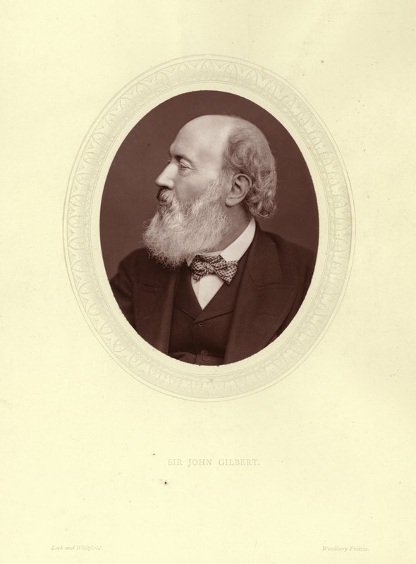 Sir John Gilbert, angielski artysta, ilustrator i rytownik autorstwa English Photographer