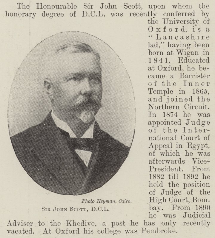 Sir John Scott, DCL autorstwa English Photographer