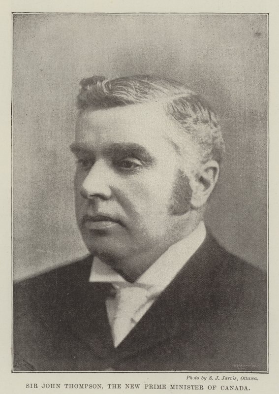Sir John Thompson, nowy premier Kanady autorstwa English Photographer
