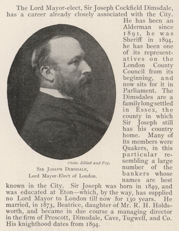 Sir Joseph Dimsdale, burmistrz-elekt Londynu autorstwa English Photographer