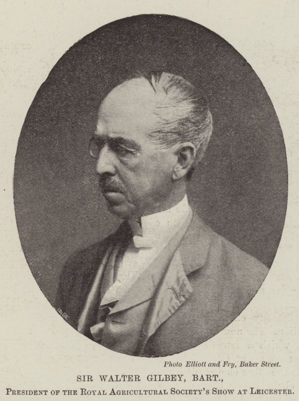 Sir Walter Gilbey, Baronet, Prezydent Królewskich Towarzystw Rolniczych Show w Leicester autorstwa English Photographer