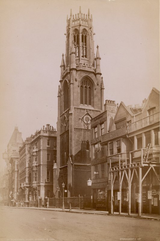 Kościół św. Dunstana, Fleet Street, Londyn autorstwa English Photographer