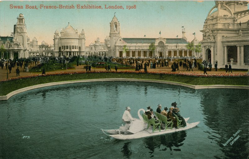 Łódka Łabędzia, wystawa francusko-brytyjska, Londyn, 1908 autorstwa English Photographer