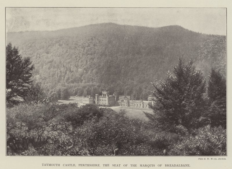Zamek Taymouth, Perthshire, siedziba markiza Breadalbane autorstwa English Photographer