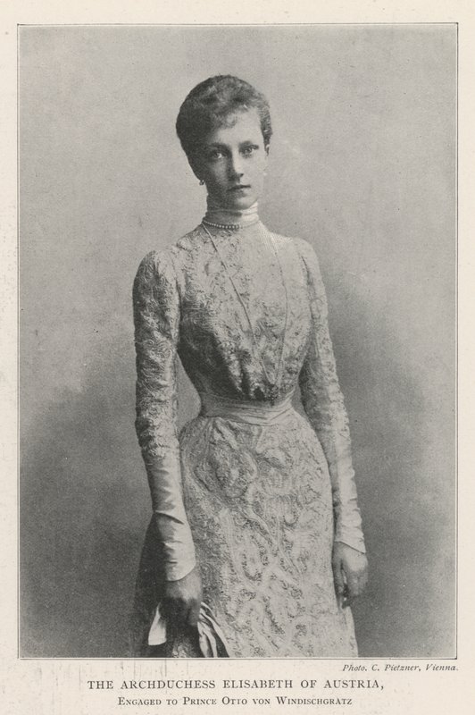 Arcyksiężna Elżbieta Austriacka zaręczona z księciem Otto von Windischgratz autorstwa English Photographer
