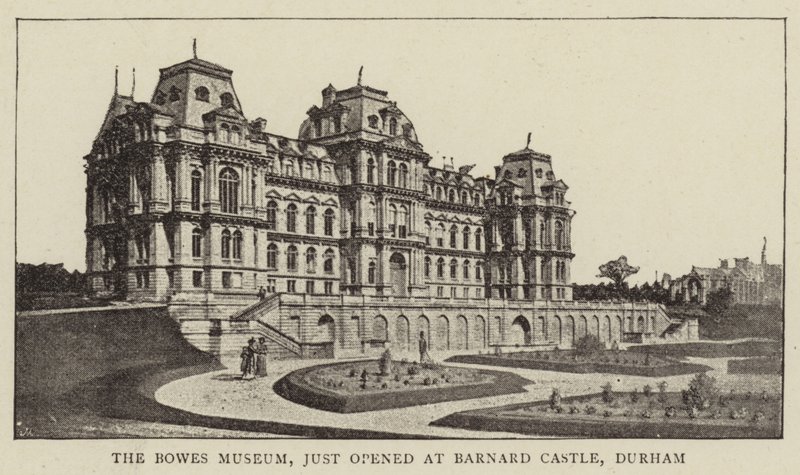 Muzeum Bowes, właśnie otwarte w zamku Barnard, Durham autorstwa English Photographer