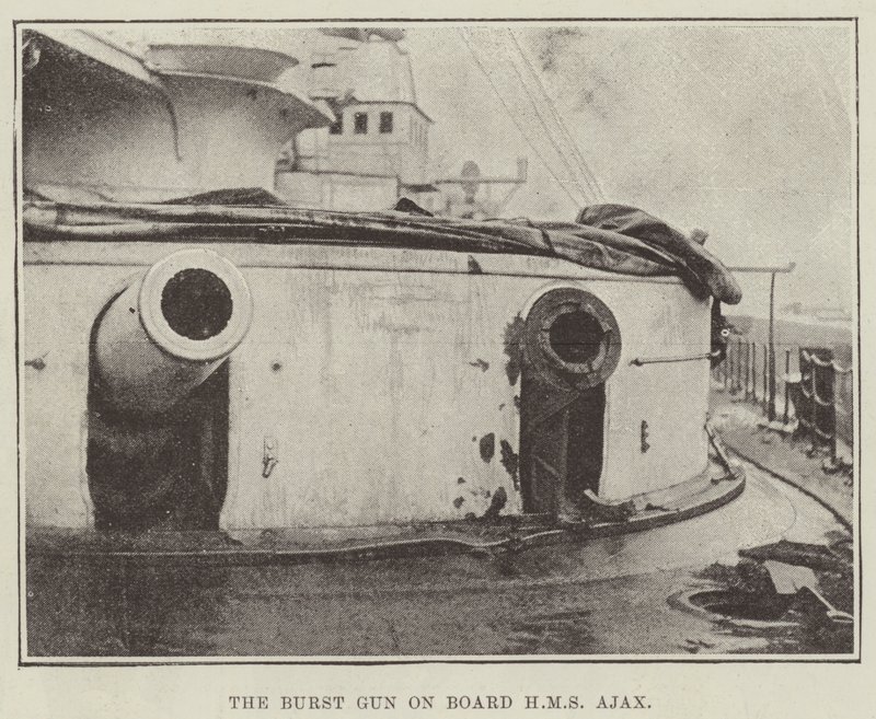 Działo wybuchowe na pokładzie HMS Ajax autorstwa English Photographer
