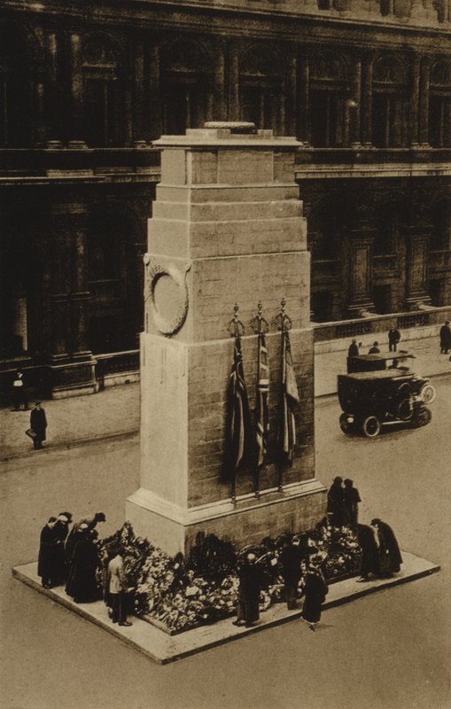 Cenotaf, Whitehall, Londyn (zdjęcie czarno-białe) autorstwa English Photographer