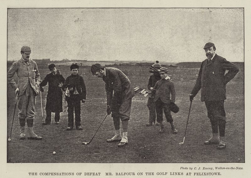 Odszkodowanie za porażkę, Mr Balfour na polach golfowych w Felixstowe autorstwa English Photographer