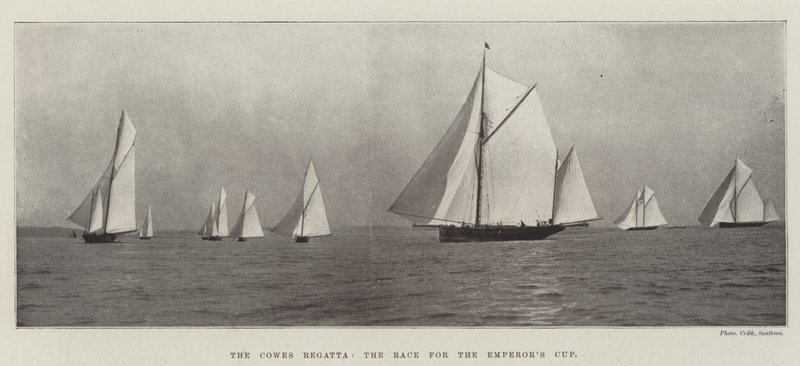 Regaty Cowes, wyścig o Puchar Cesarzy autorstwa English Photographer