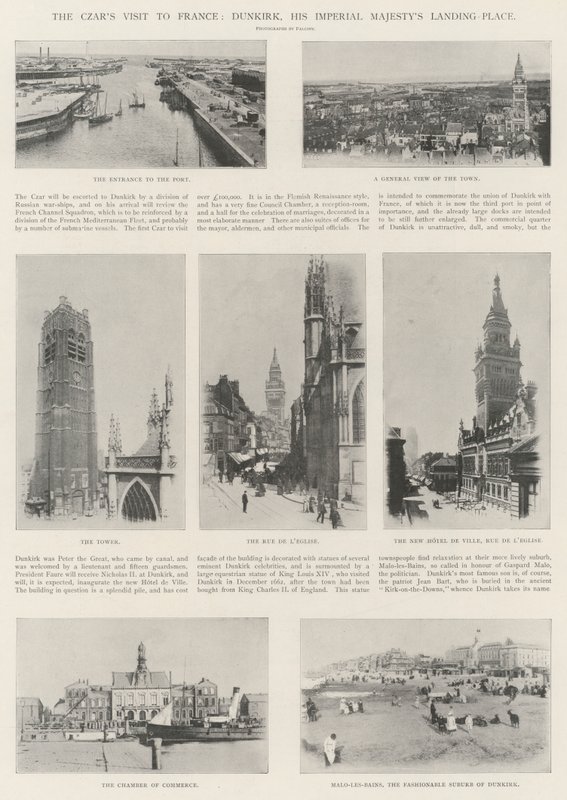 Wizyta carów we Francji, Dunkierka, miejsce lądowania Jego Cesarskiej Mości autorstwa English Photographer