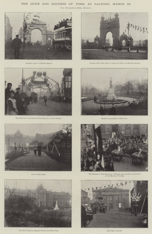 Książę i księżna Yorku w Salford, 25 marca autorstwa English Photographer