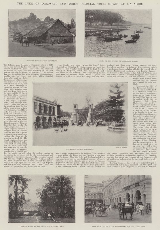 The Duke of Cornwall and Yorks Colonial Tour, Sceny w Singapurze autorstwa English Photographer