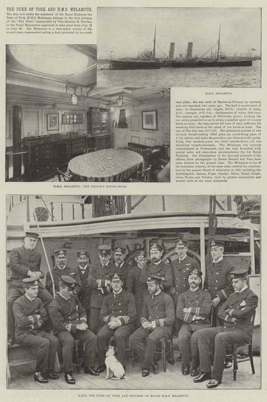 Książę Yorku i HMS Melampus autorstwa English Photographer
